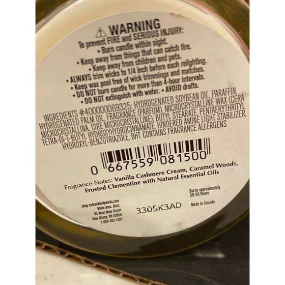 Bath & Body Works “Snowflakes & Cashmere” NEW Single Wick Candle & Room Spray - Picture 4 of 8